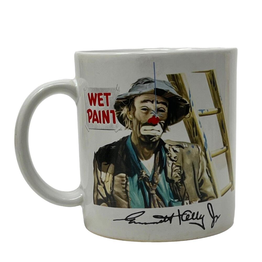 Emmett Kelly Jr Collection "WET PAINT" Coffee Tea Mug Cup by Flambro Japan